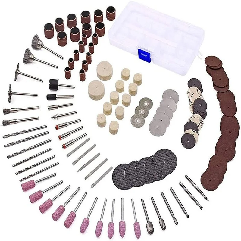141pcs/Set Electric Grinder Rotary Tool Accessory Bit Set for Dremel Grinding Sanding Polishing Disc Wheel Tip Cutter Drill Disc