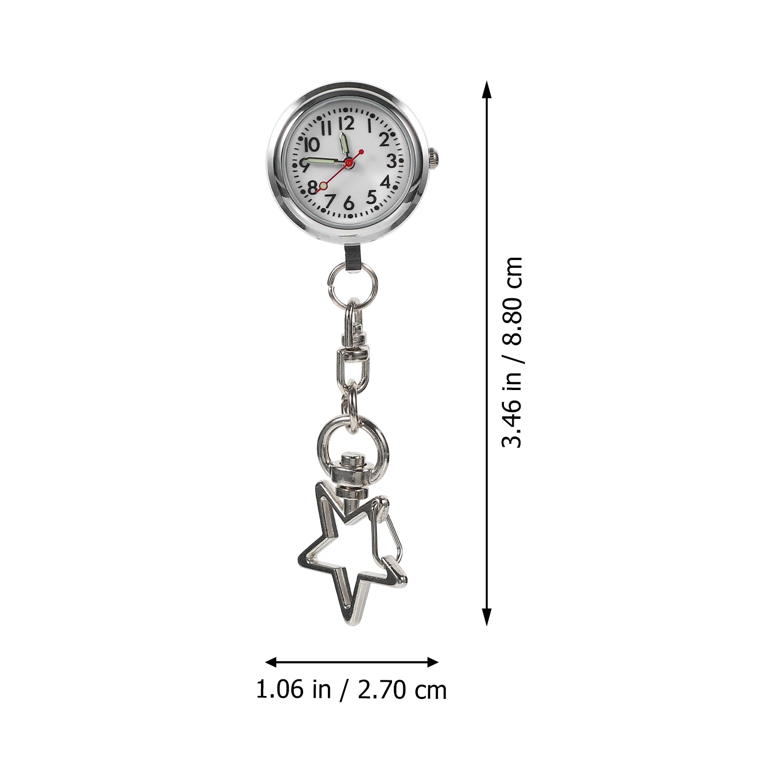 

Nurse Pocket Watch Lightweight Portable Durable Alloy Nurse Fob Watch Convenient For Doctors Nurses Hospital Use Pocket Watches