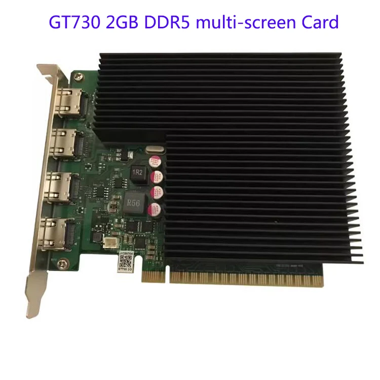 High Quality GT730 Multi screen graphics card 4ports HDMI extend screen GT730 GK208 2GB 64bit DDR5 PCIE PCI-E Video Card