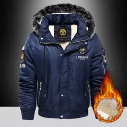 Thick Down Parka Coat Oversize Plus Velvet Thick 2024 Brand Keep Warm Winter Men's Black Blue Red Padded Jacket Coat Men