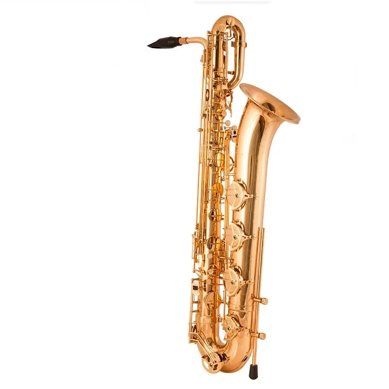 E-flat Baritone Saxophone EB Tone Golden Finish Rust Resistant Brass Body for Professional Performance & Beginner Learning
