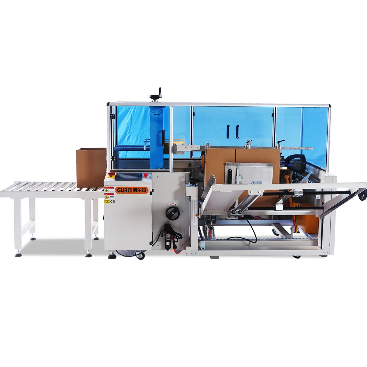 

high-speed unboxing machine, corrugated cardboard box bottom sealing and forming machine, automatic