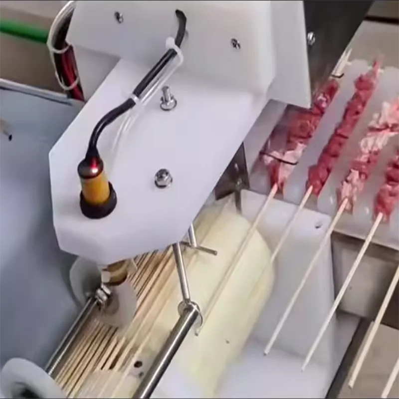 110V 220V Automatic Kebab Making Grill Tools Meat Skewer Maker Wear Meat String Lamb Skewers Machine
