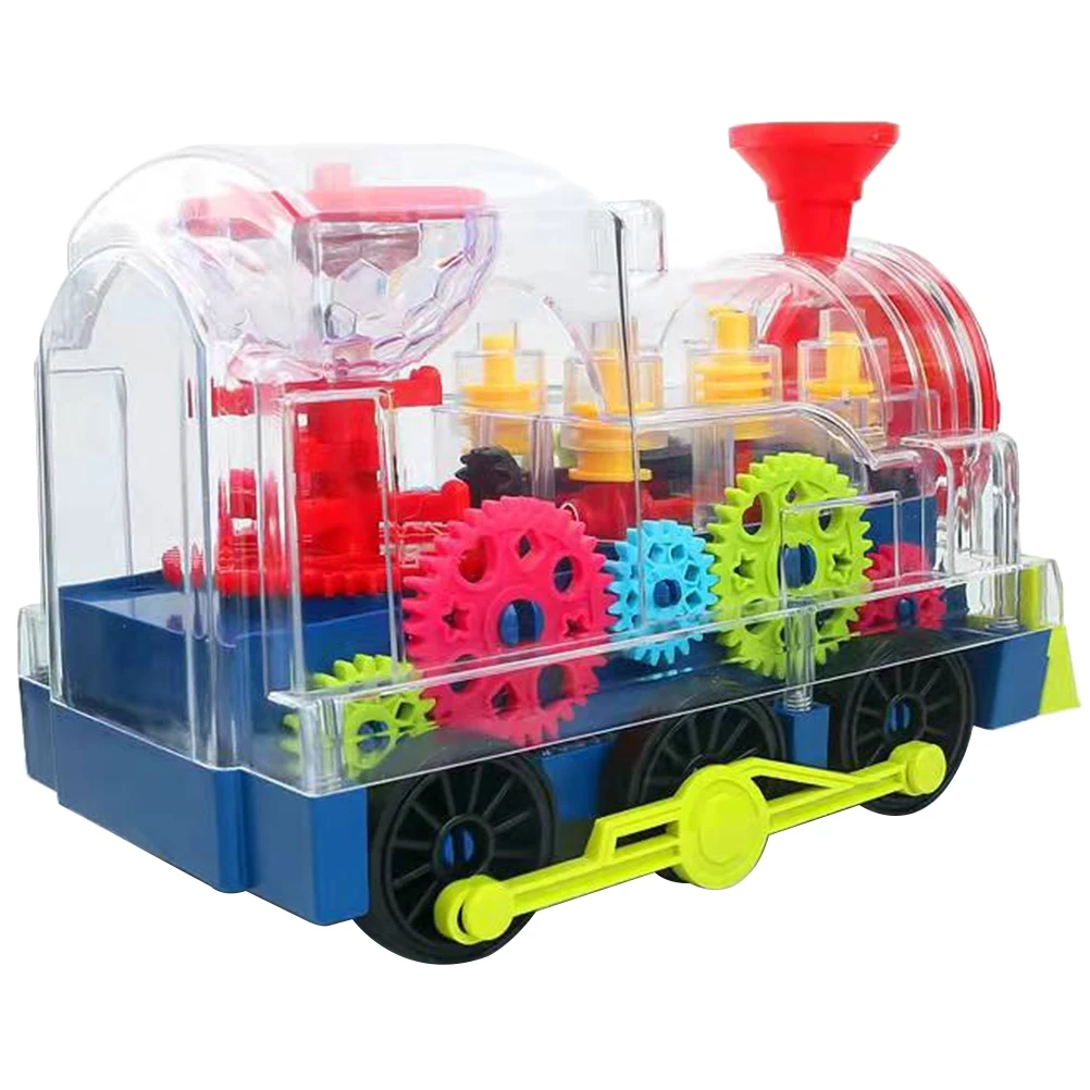 

Electric Train Toy Omnidirectional Simulation Early Educational Creative Christmas Plastic with Music Imitation Light Toddler