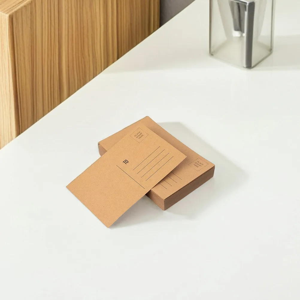 

50 Sheets Kraft Paper Blank Postcards Printable Mailing Birthday Invitations Travel DIY Cards Office Home School