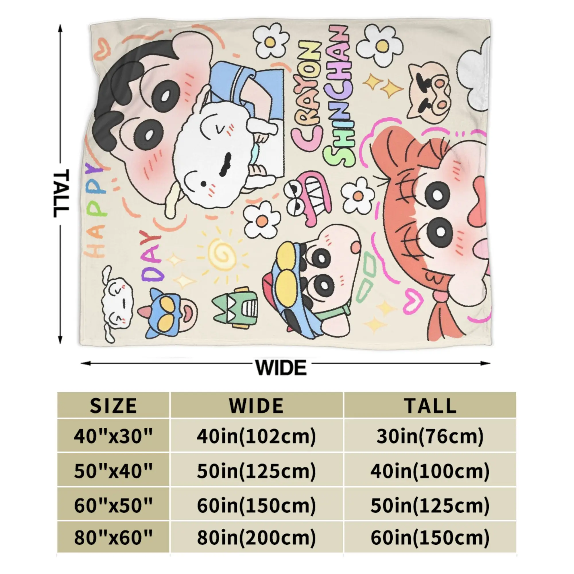 Kawaii تلوين شين تشان غطاء بطانية الفانيلا أنيمي شيرو نيني فائقة النعومة رمي بطانية للمنزل الأريكة السرير البساط #4