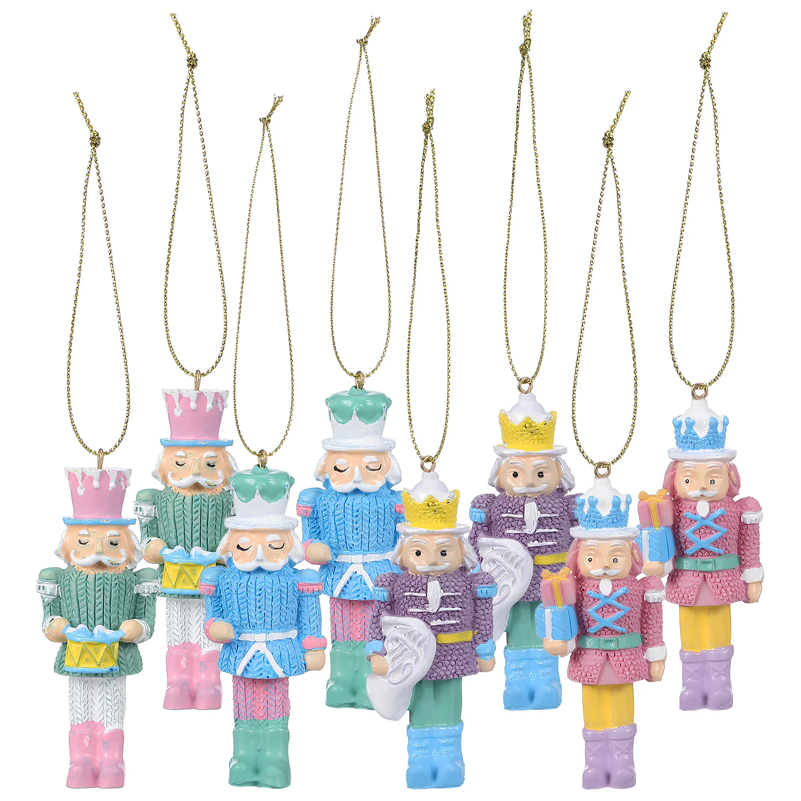 

8 Pcs Nutcracker Pendant Xmas Scene Layout Supply Nutcrackers Christmas Table Decorations Statue Festival Candy Cm