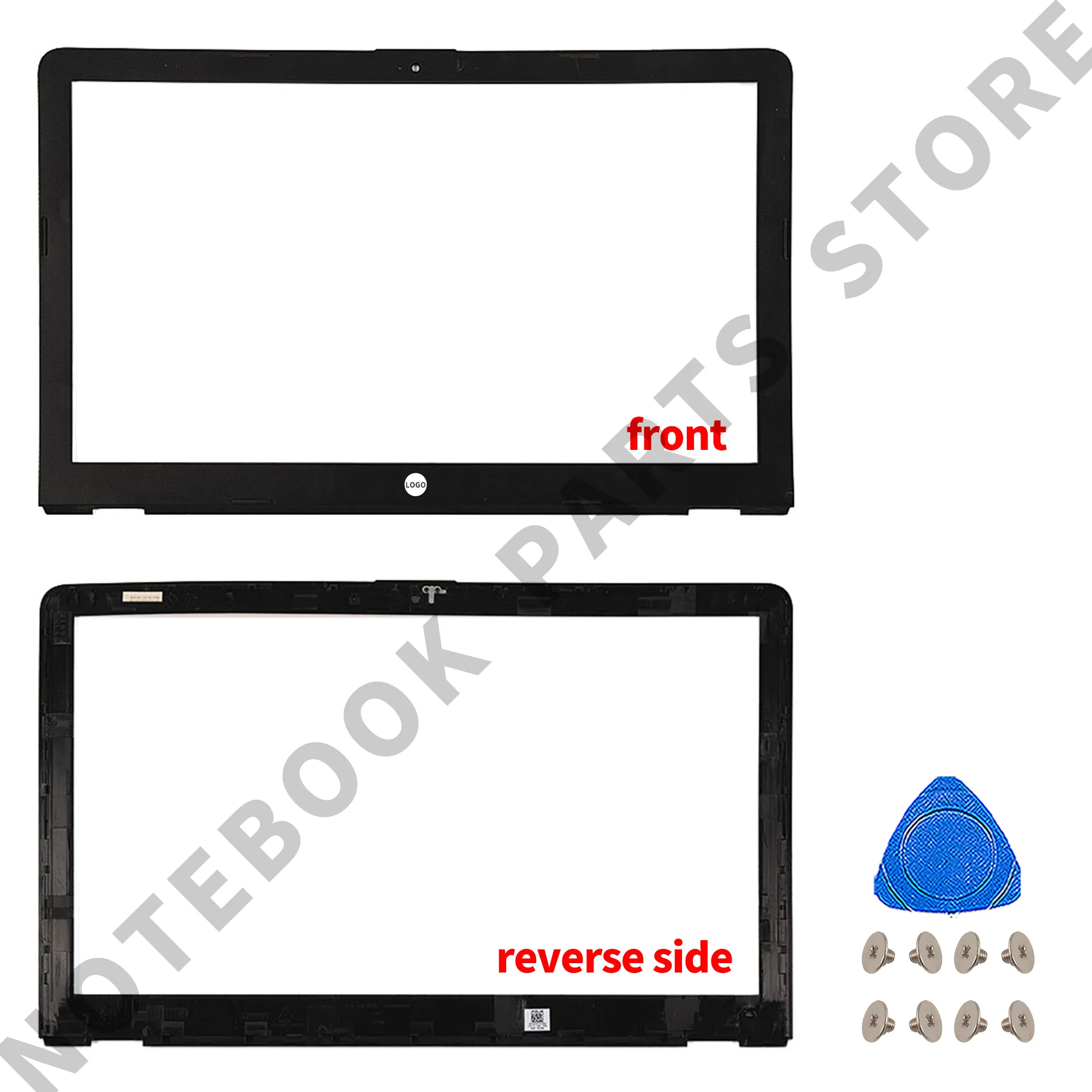 Imagem -02 - Laptop Lcd Tampa Traseira Dobradiças da Moldura Frontal Peças do Caderno Substituição Preto 15-bs 15t-bs 15-bw 15z-bw 250 g6 255 258 g6 Novo