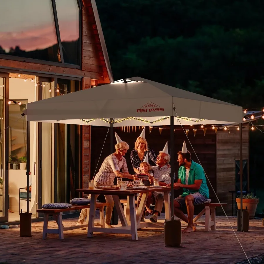 8x8 المنبثقة المظلة سهلة المظلة خيمة للمناسبات في الهواء الطلق الثقيلة خيمة مقاومة الطقس مع الإعداد السريع لحفلات الزفاف #5