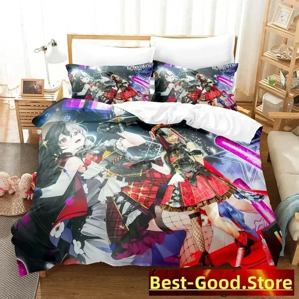 Conjunto de Roupa de Cama Echocalypse, Capa de Edredom, Lençol, Conjunto de Cama Estampado, Fronha, Edredom, Tamanhos Casal, Queen e King, para Quarto