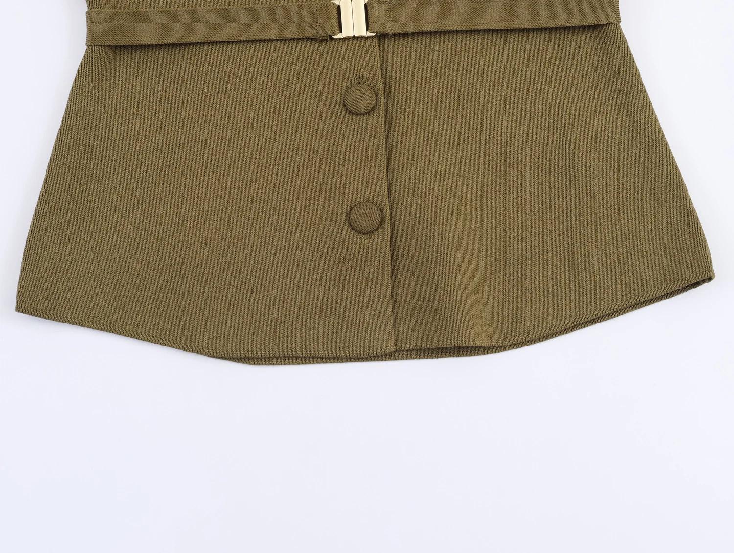 KONDALA Casual Chic Green Women Knit Suits Long Sleeve V Neck Slim Cardigans Sheath Split Midi Skirts Fashion 2025 Vintage Sets image 5
