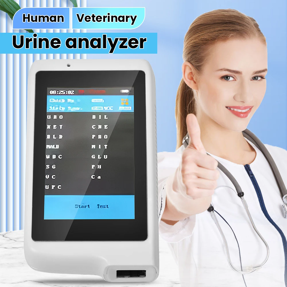 

IU-100 Touch Screen Urine Analyzer for Humam Veterinary 100PCS 12/10 Parameters Test Strips