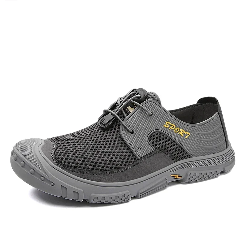 Nuove scarpe Casual da uomo moda scarpe da uomo comode scarpe da ginnastica da uomo in Mesh traspirante scarpe basse da esterno antiscivolo taglia grande 38-46