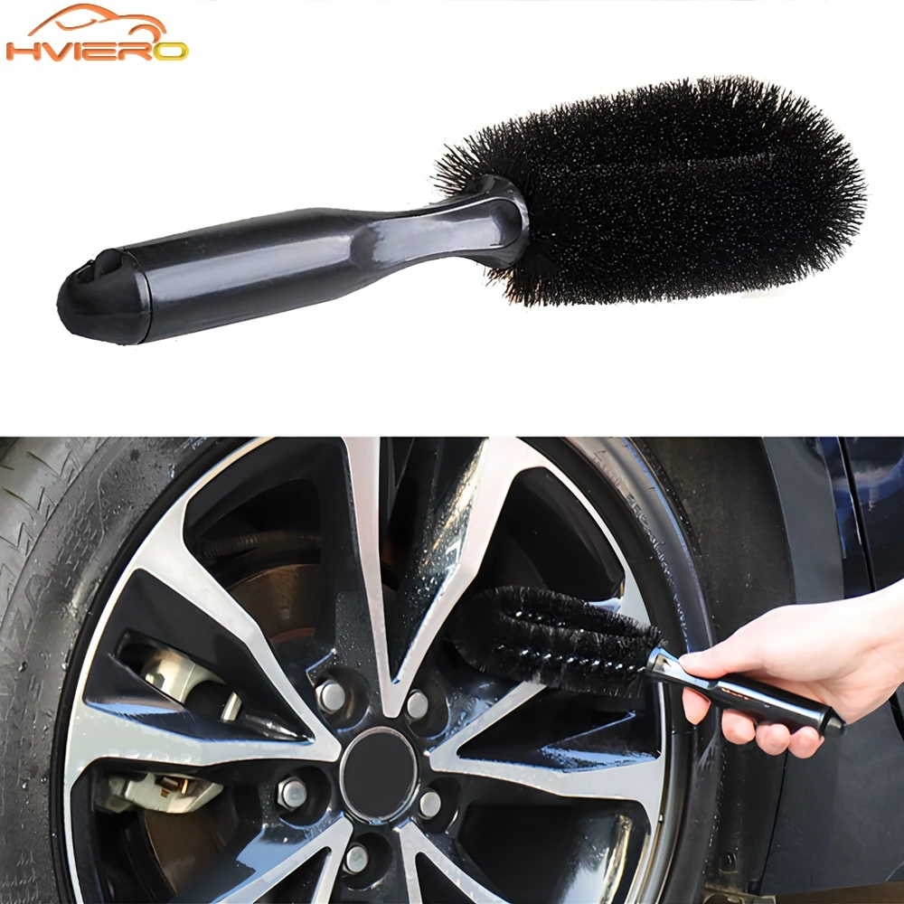 1/2X Car Wash Wheel Handtruck Motorcycle Soft Brim Hub Brush Rim Scrubber Tire Dust  Combination Set Cleaning Tools Accessories