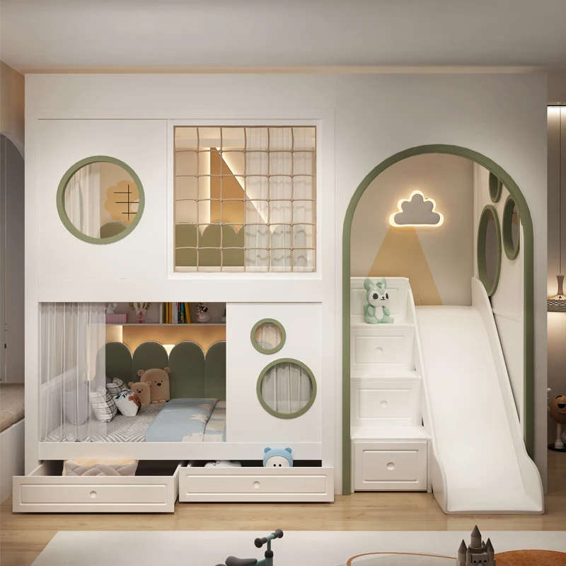 Blanc Simple Enfants lits extensible luxe Normal Simple moderne filles Enfants lit Style Design personnalisé Lit Pour Enfants meubles maison