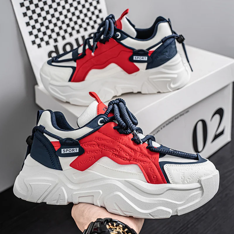 

Осенняя мужская спортивная обувь, модные универсальные мужские кроссовки на платформе, уличная удобная повседневная обувь на мягкой подошве, Zapatillas Hombre