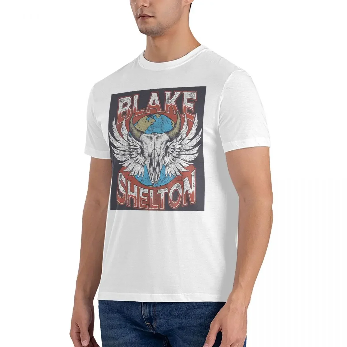 Men's Tour T Shirt B-Blake Shelton Tour Cotton Clothing Humor Short Sleeve Crewneck Tees Original T-Shirts