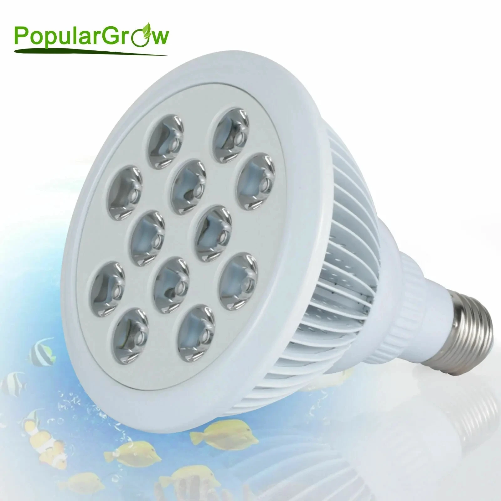 Led Aquarium Light E27 12W Coral Reef Light for SPS LPS Coral Fish Tank