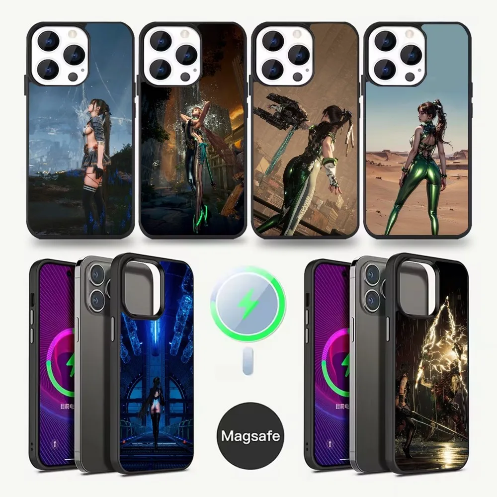 

Game Stellar Blade Phone Case For iPhone 16,15,14,13,12,11,Pro,Max,Plus,Mini,Magsafe,Magnetic Wireless Charging Case