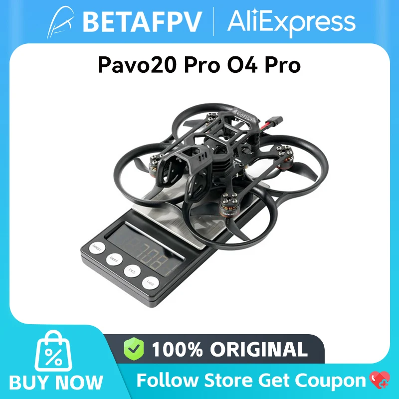 BETAFPV Pavo20 O4 Pro Quadcopter Whoop sin escobillas (excluido VTX digital HD y cámara)