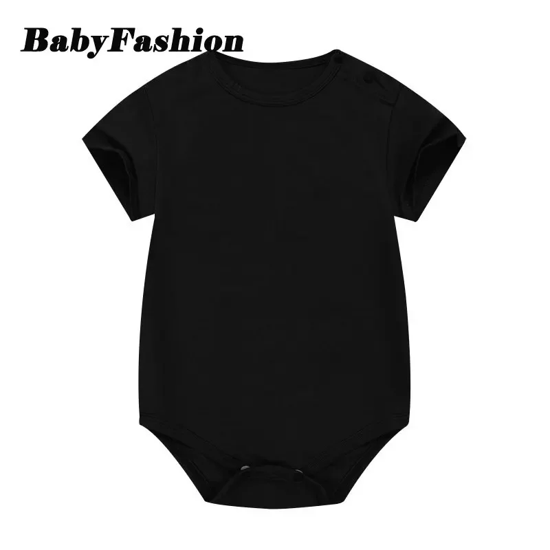 18-24M Multiple Colors Soft Cotton Rompers for Baby Boys Newborn Creeper Solid Color Short Sleeve Summer Romper Girls Clothes