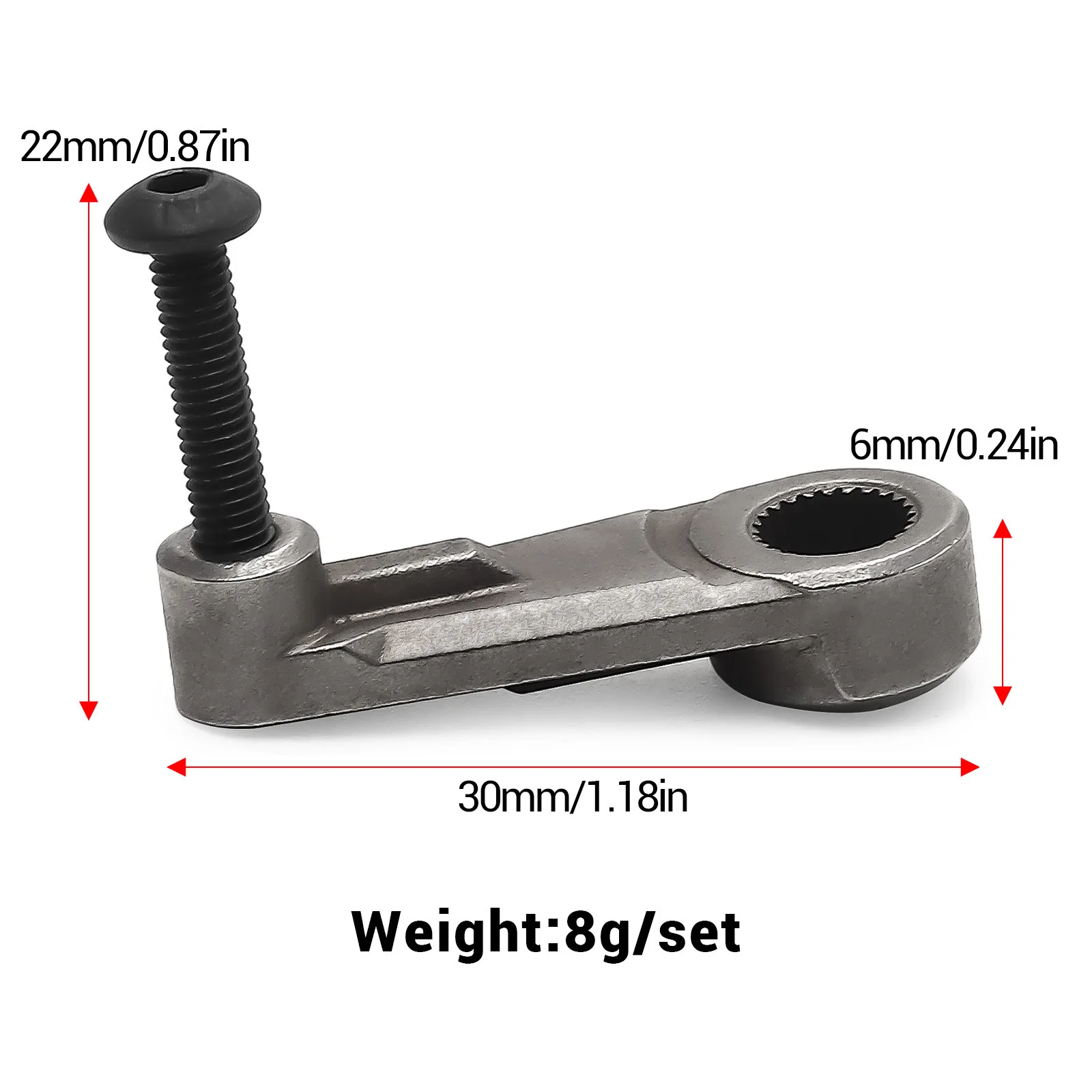 Servo sterzo in acciaio con vite 8247X per TRAXXAS TRX4 TRX6 RC Crawler Car Parti di aggiornamento Accessori