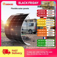 DOKIO 100W-400W 18V monocrystalline flexible solar panel, suitable for camping, RV installation can charge 12V batteries