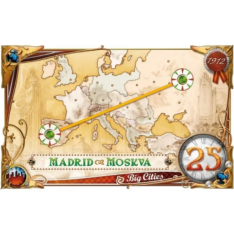 Ticket To Ride Europa 1912 Gioco da tavolo EXPANSION Train Gioco di strategia per l'edificio di percorsi Gioco di carte da gioco per feste Gioco da tavolo Plot