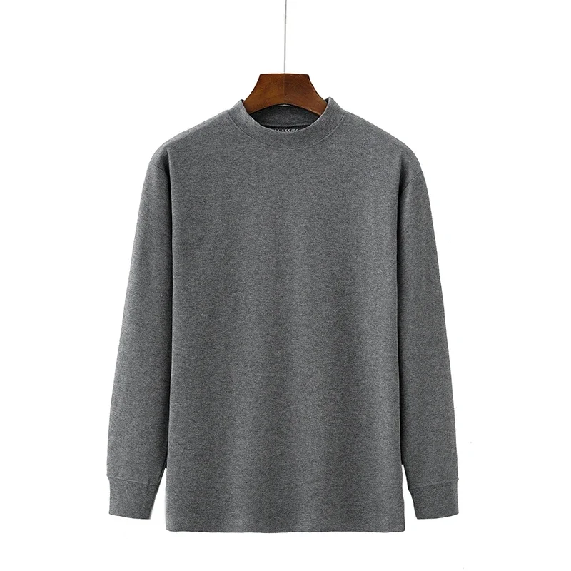 Men's Mock Neck Long Sleeve T shirt Solid Color Soft Warm Casual Base Layer Tops for Daily Wear