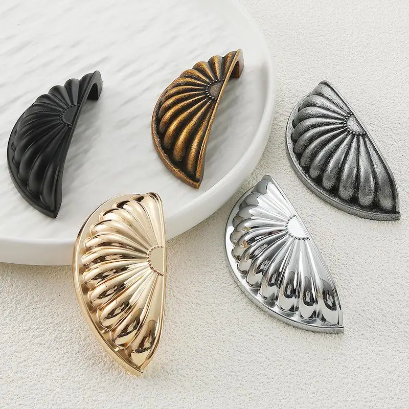 Semicircle Shell Drawer Handles Rust Proof Solid Zinc Alloy Cabinet Pulls for Bar Counter Headboard Home Furnishing Upgrade
