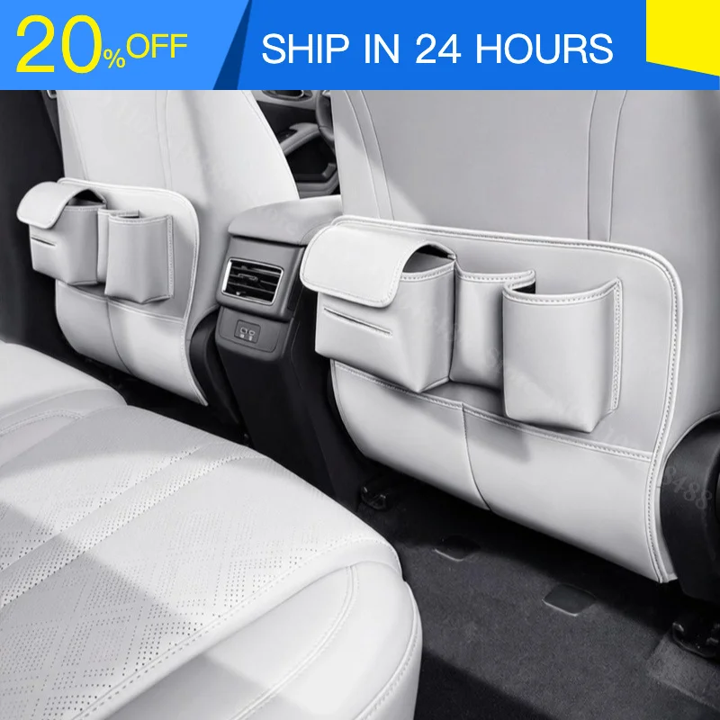 ONEY For BYD 2024-2026 Yuan Up Pro Atto 2 Seat Back Anti Kick Pad Scratch Leather Protector Interior Anti-Kick Interior Accessor