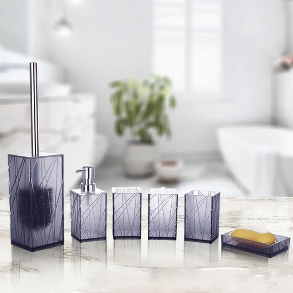 Shatterproof Bathroom Set Acrylic Bathroom Accessories Durable Acrylic Bathroom Set with Shatterproof Design Easy for Soap for A