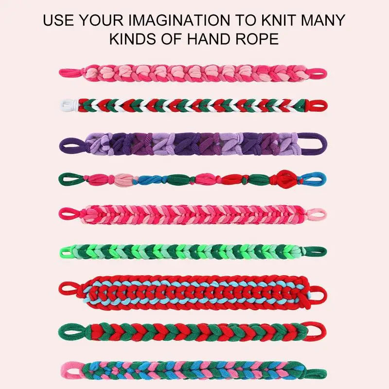 Creative Bracelet Handmade Kit Colorful Elastic Bands DIY Jewelry Making Toy Arts & Crafts Gift for Kids Birthday Party Favors