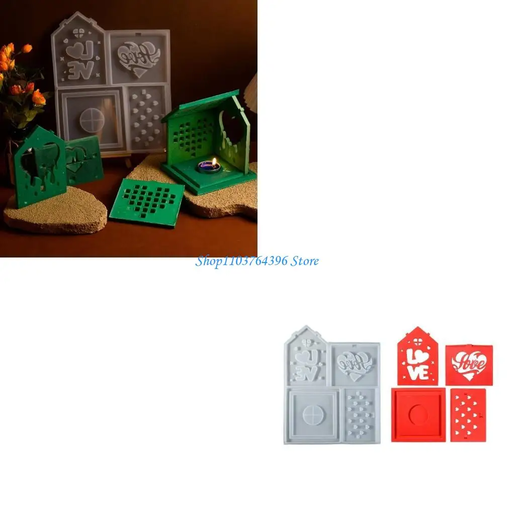 

Многофункциональные брелки в форме дома с прочными силиконовыми формами, портативные для тематических вечеринок и поделок