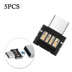 1-5pcs Type C To USB 2.0 OTG Adapter Micro USB Type-c Male To USB Female Converter For Macbook Samsung S20 USB C OTG Connector