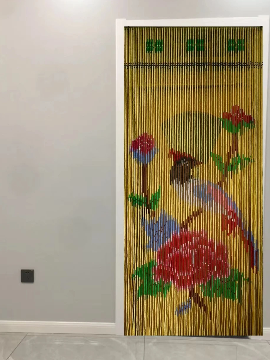 

Handmade Entrance Partition Curtain Retro Screen Batoom Toilet Curtain Finied Product Bead Hanging Curtain Home Decor