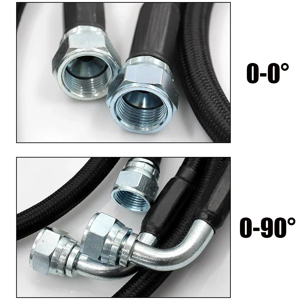 0-90 Degree Stainless steel braided pipeline 30-500CM AN6 Transmission Cooler Hose Line Fitting Kit Fuel Hose Pipeline