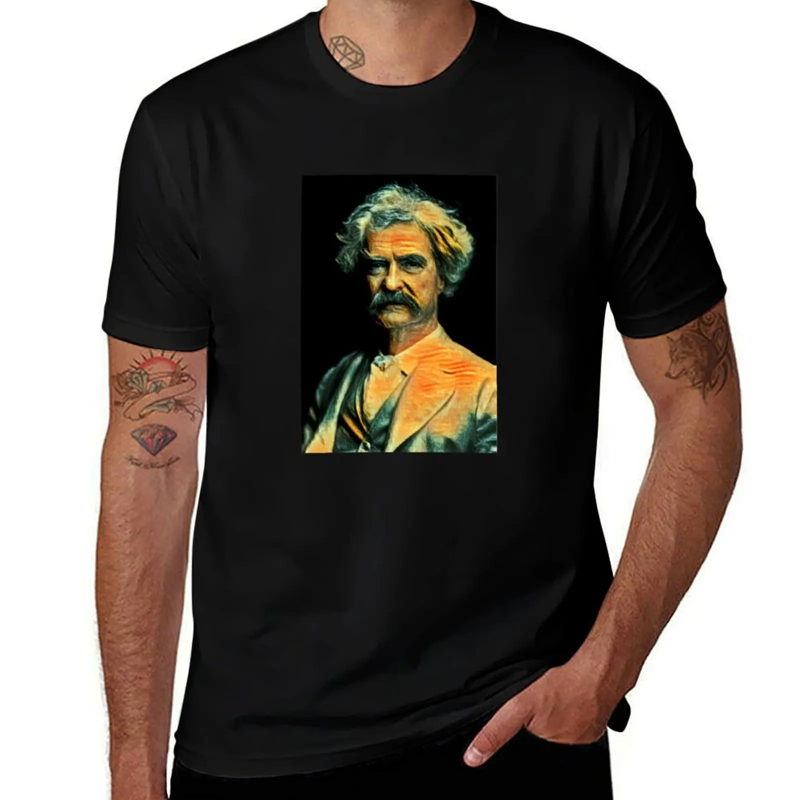 

Mark Twain Artwork T-Shirt Fitness Quick Dry Short Sleeve Top