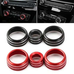 Car Air Condition/Audio Volume Control Knob Trim Ring Accesories Fit For BMW 1 2 3 3GT 4 X1 F30 F34 F20(With AUTO Button)