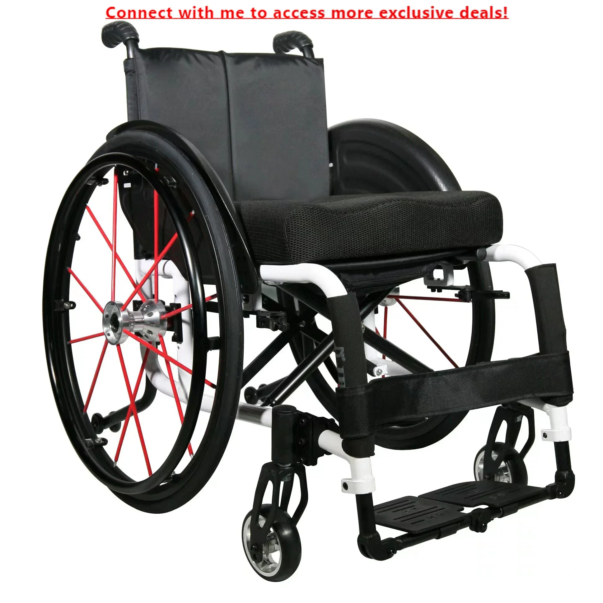 

3 Years Warranty Durable Foldable Sports Wheel Chair With 24" Big Wheels Aluminum Manual Wheelchair
