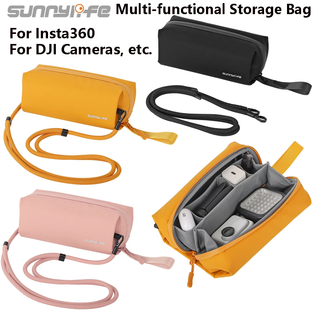 

Sunnylife Universal Storage Bag Multi-use Organizer Pouch For DJI Osmo 360/Osmo Pocket 3 Handbag with Strap For Inata360 X5 Case