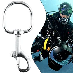 1pc Stainless Steel Swivel Eye Bolt Snap Spring Hook For Scuba Diving Keyring Flag 103x45mm Diving D Ring Snap Hooks With Swivel