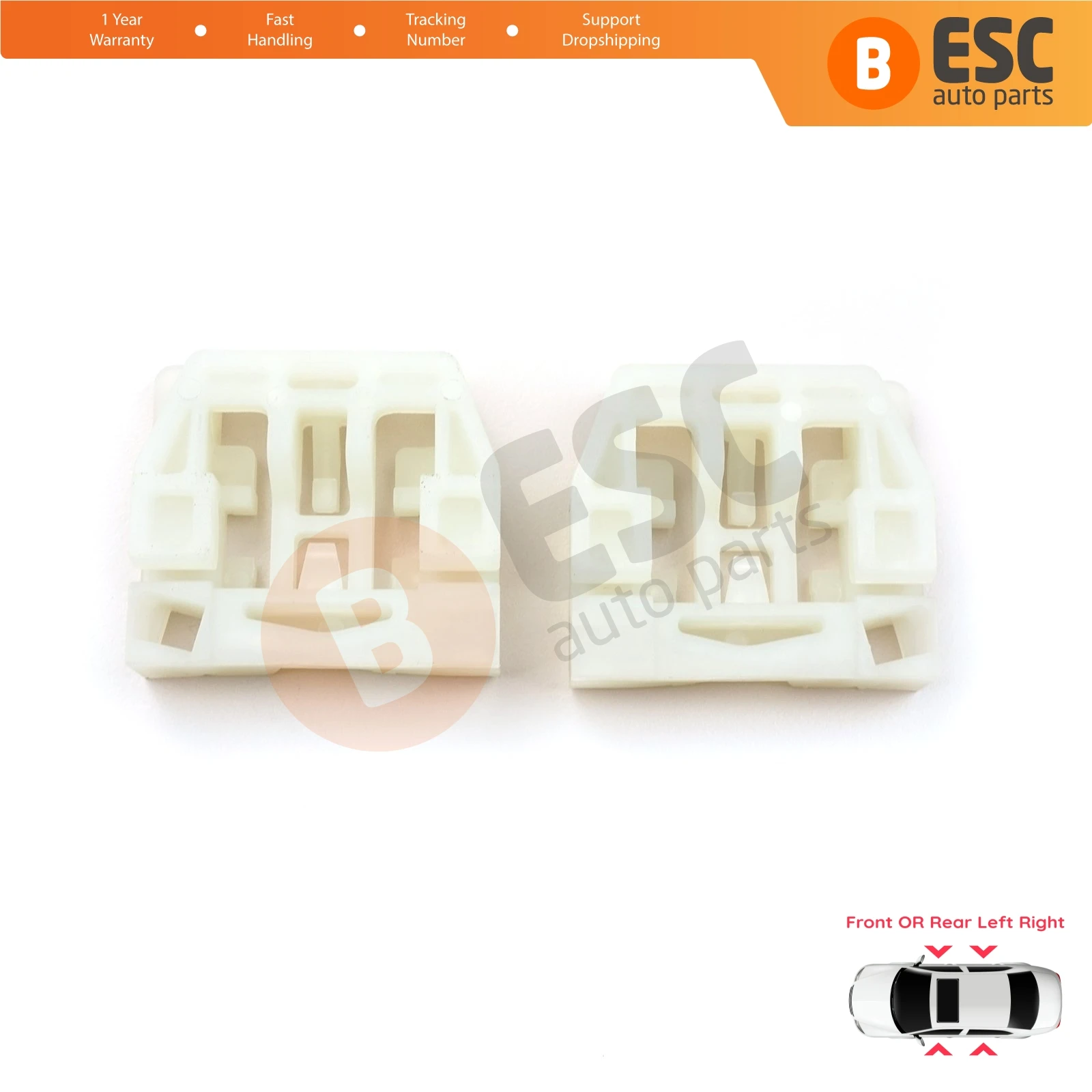 EWR32+EWR33 Power Window Regulator Repair Clips Left or Right for Skoda Octavia MK1 1U 2001-2010 4/5 Door Facelift 1U0837462B