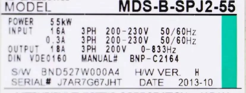 MDS-B-SPJ2-55 Spindle drive Unit MDS B-SPJ2 55