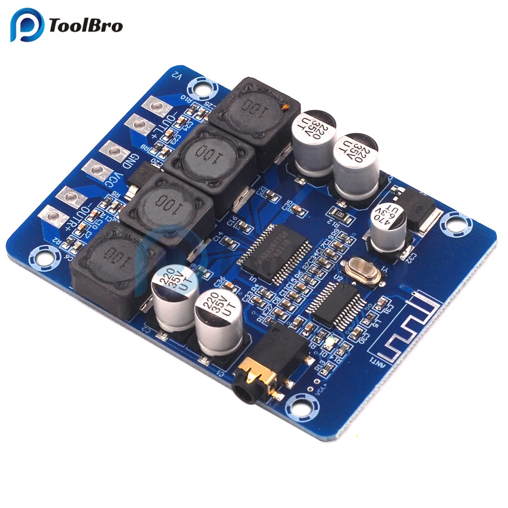 TPA3118 Dual Chaneel Bluetooth Audio Power Amplifier Board DC 12-28V 3A 2CH 45W*2 AUX Decoding Board for Speaker Subwoofer