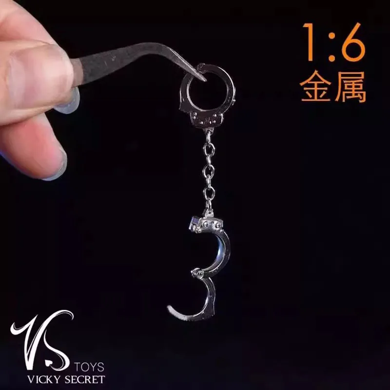 Vstoys 1/6 Scale Openable Metal Handcuffs Model Male Female Soldier Cosplay Scene Props Accessories Fit 12'' Action Figure Body