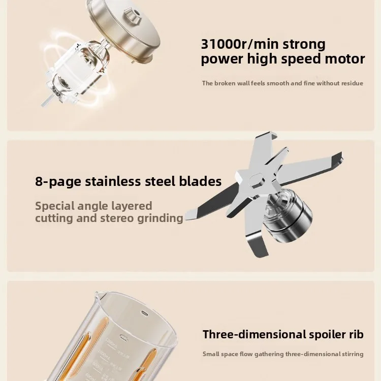 FOR DJ12X-D135 Soybean Milk Machine 1.2L Small Household Wall Breaker Cooking Machine Multifunctional Juicer