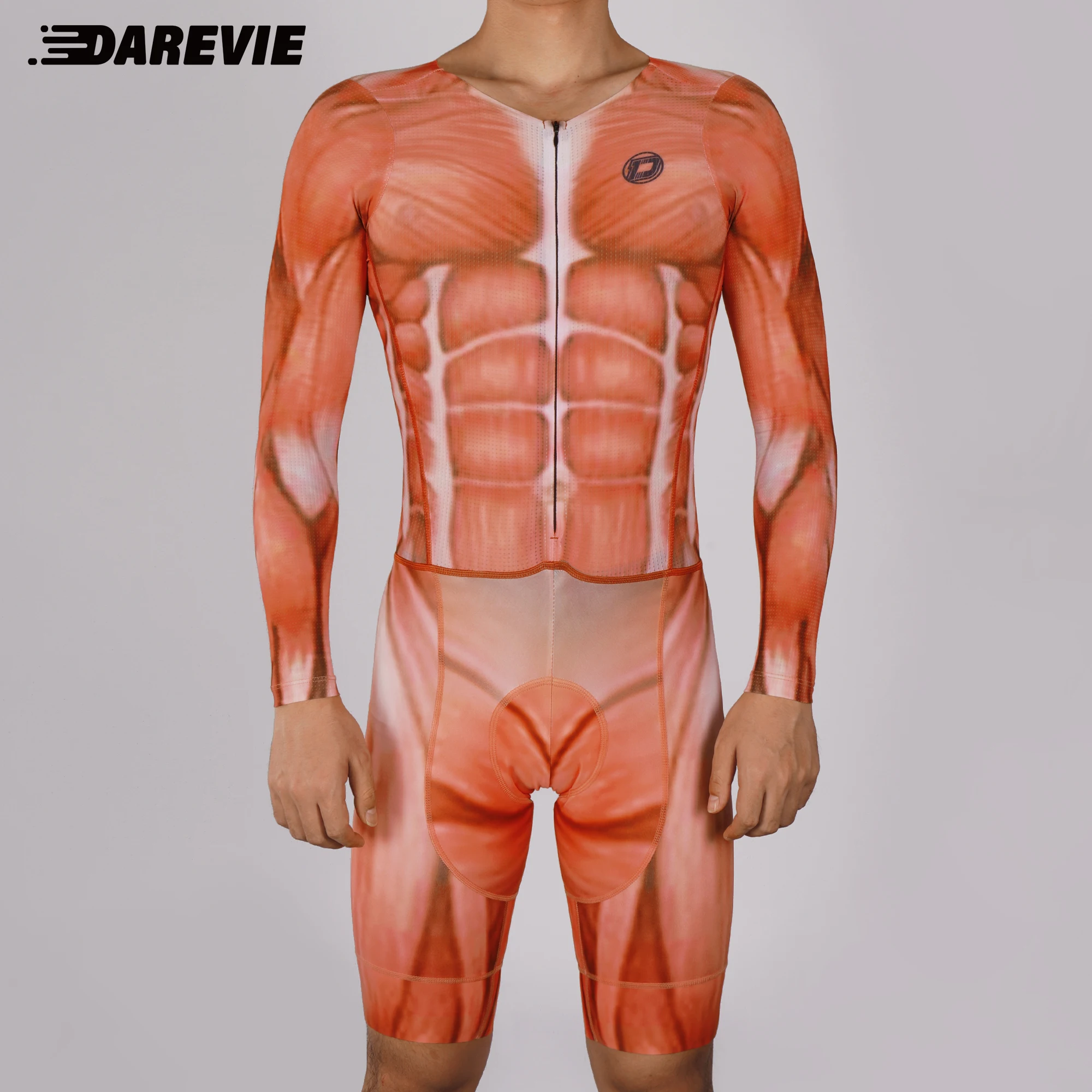 DAREVIE رجل الدراجات مجموعة 7 سنتيمتر المضادة للانزلاق العضلات Skinsuit الدراجات الملابس للرجال الرطوبة فتل سريعة الجافة الرجال الدراجات الملابس #2