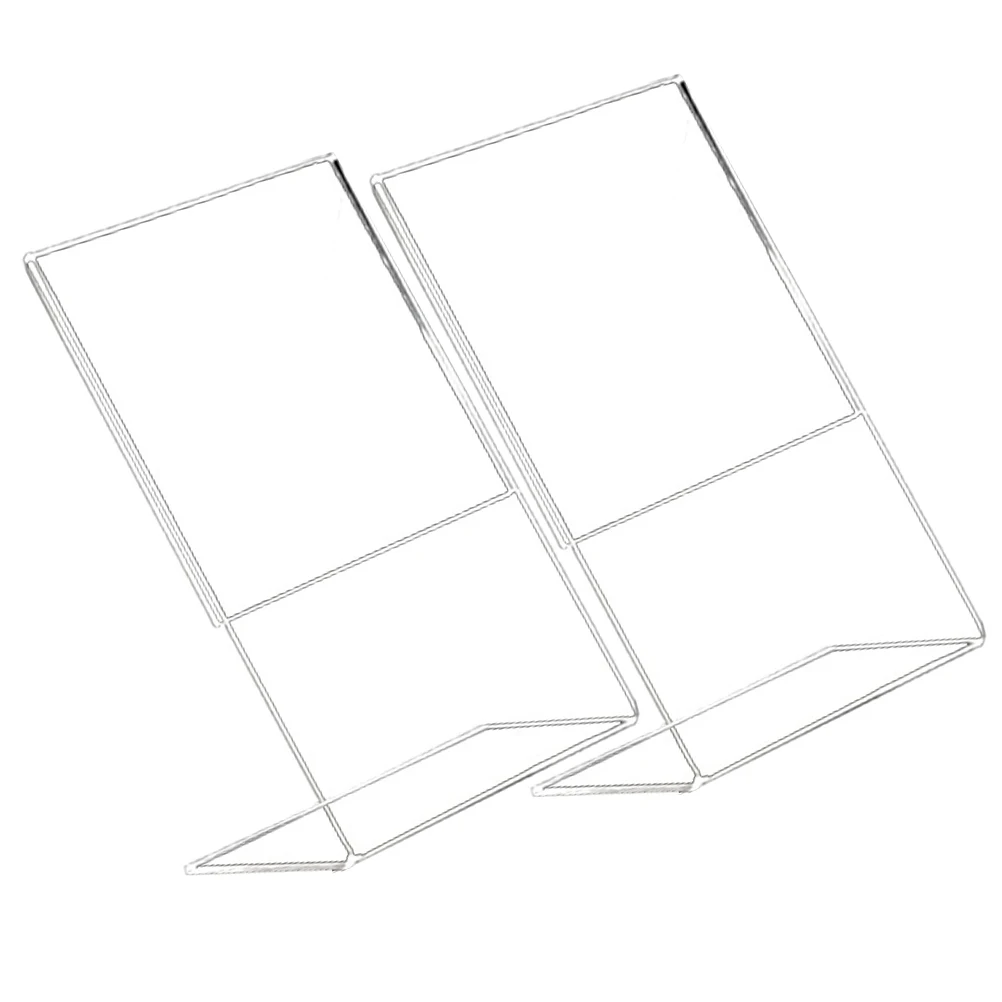 

2 Pcs Acrylic Display Board Desktop Stand Menu Multifunction Poster Sign Holder Tabletop