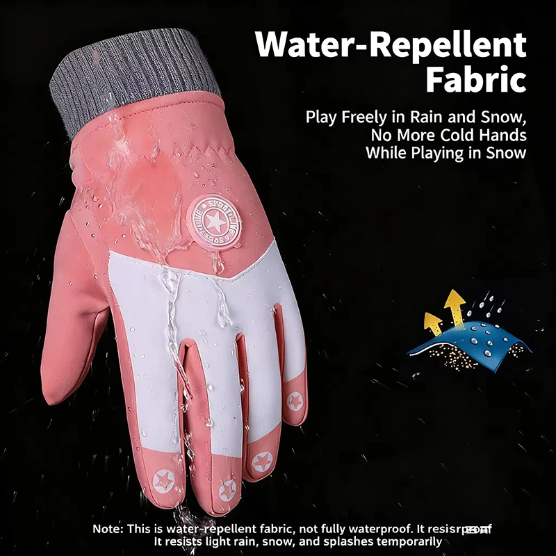 야외 스키 사이클링 어린이용 장갑 유니섹스 방수 방풍 스케이트보드 밸런스 사이클링 스포츠 올 핑거 글러브